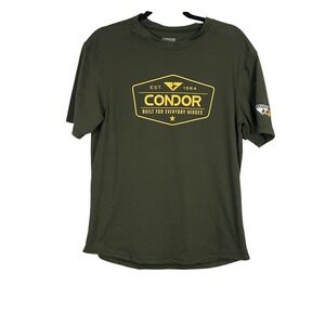 Condor Graphic T-Shirt Mens Green 40th Anniversary Everyday Heroes - Size Medium